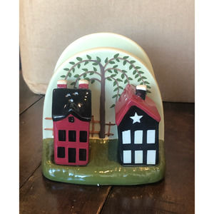 NIB 90's Vintage Collections Etc‎ Fall Country Napkin Salt Pepper Set Farm Ranch